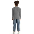 thumbnail image 3 of Actgleam Boys Sweaters Girls Long Sleeve Crew Neck Knit Pullover Sweater for Kids,Gray,8-9Years, 3 of 9