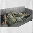 thumbnail image 6 of Nautical Soft Flannel Fleece Blanket, Anchor Print in Ocean Waves with Long Wooden Pier Cloudy Sky 3D Effect Print, Cozy Plush for Indoor and Outdoor Use, 50" x 70", Grey and Brown, by Ambesonne, 6 of 6