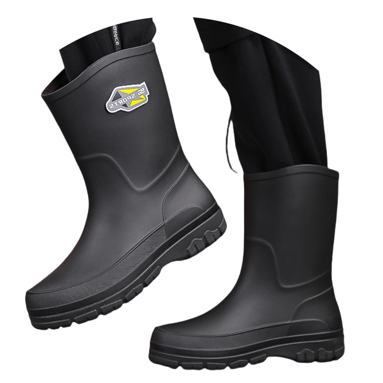 LIJCC Men Waterproof Non-slip Outdoor Garden Rain Boots  display picture 1