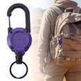 thumbnail image 5 of Retractable Keychain, Heavy Duty ID Badge Holder Reel, Multitool Carabiner Key Holder for Keychain, Badge Holder with 23.6" Steel Retractable Cord Key Ring Clip, 1 Pcs, 4.84x1.57", 5 of 6