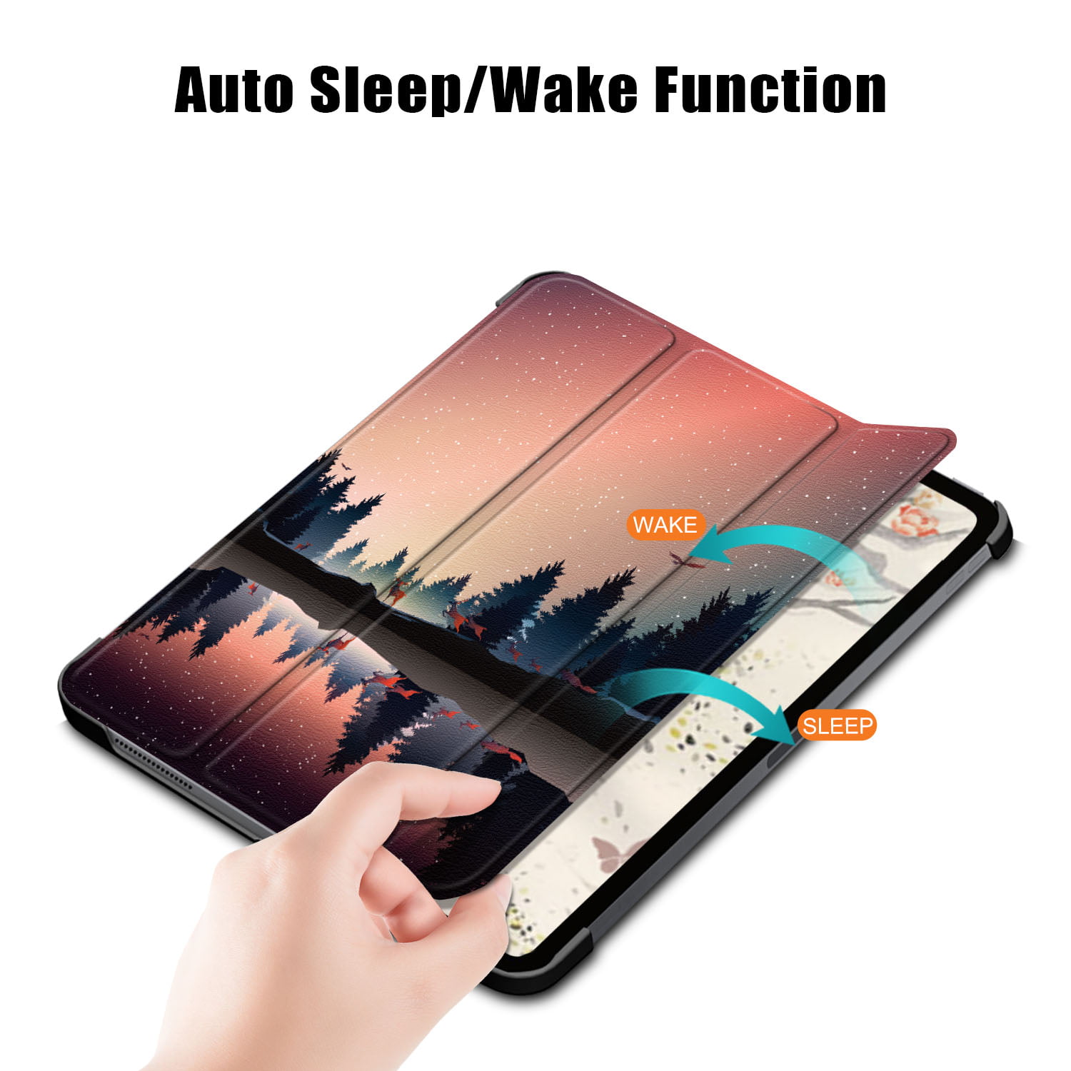 LovRug iPad Air 5th Generation Case 2022/iPad Air Case 4th Generation 2020  10.9 Inch with Pencil Holder, Auto Sleep/Wake, Soft TPU Smart Back