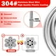 thumbnail image 3 of Cable de seguridad Lock VIVBOO de acero inoxidable de 1/8 pulgadas, 1,2 a 4,6 m, paquete de 2, 3 of 8