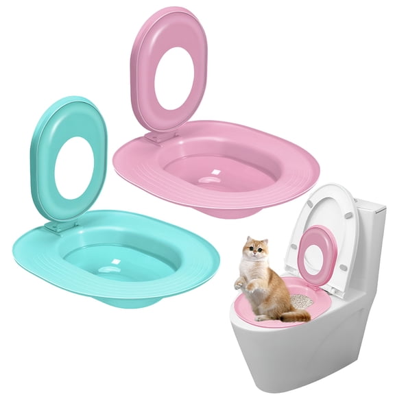 ACDANC Cat Toilet Trainer Kit Universal Reusable Cat Toilet Training Seat Kitten Potty Training System for Home Pet Care
