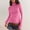 Hot Pink, variant on ITSAME Long Sleeve Tops for Womens, High Neck Solid Color Stretch Trendy Casual Fall Basic Shirts Beige