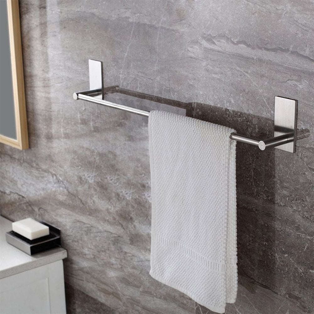 KES Self Adhesive 16-Inch Bathroom Towel Bar Brushed SUS 304 Stainless