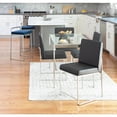 thumbnail image 5 of LumiSource Brushed Stainless Steel, Black PU High Back Fuji Dining Chair - Set of 2, 5 of 12