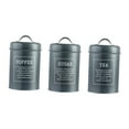 thumbnail image 1 of Bote de cocina de 3 uds Baoblaze con tapas herméticas 1200ml gris, 1 of 8