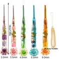thumbnail image 2 of Resin Crochet Hook Set, Floral Inlaid Ergonomic , Polished Metal Tips, for Knitting and Crocheting, Ideal for Art Crafters, 2 of 8