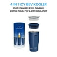 thumbnail image 3 of 4 In 1 Icy Bev Kooler 12 oz Stainless Steel Tumbler, Bottle Insulator & Can Insulator, 3 of 19