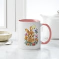 thumbnail image 4 of CafePress - Cute Easter Bunny With Flowers And Eggs Mugs - 11 oz Ceramic Mug - Novelty Coffee Tea Cup, 4 of 4