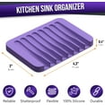thumbnail image 3 of 2-Pack Silicone Soap Dish with Drain - Bar Soap Holder for Shower & Bathroom Sink - Self Draining Waterfall Soap Saver Tray for Kitchen, Prevents Sticky Mess, Easy to Clean, 3 of 7