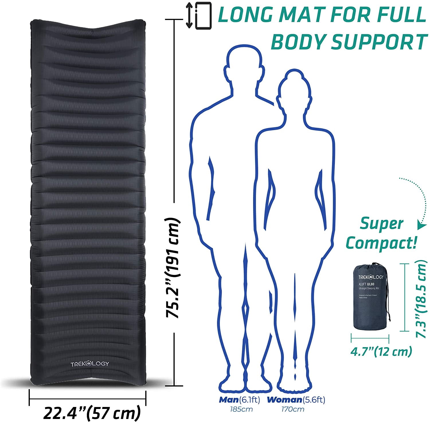 Unbranded UL80 Ultralight Inflatable Backpacking Sleeping Pad for Camping