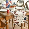 thumbnail image 4 of Old Style Stars American Flag 4th of July Table Runner, Memorial Day Kitchen Dining Table Decoration for Home Party Decor 13x72 Inch, 4 of 6