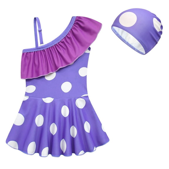 SUEE Girls Princess Envy Swimsuit One-Piece Bathing Suit Tankini Swimwear, Size 2-8Y
