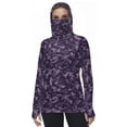 thumbnail image 3 of QIUOMBBP Women's Sun Protection Hoodie Long Sleeve Ice Silk Camo UPF 50+ Shirt with Face Mask & Thumb Holes Summer Plus Size Breathable Sport Tops Multicolor XXXL, 3 of 8