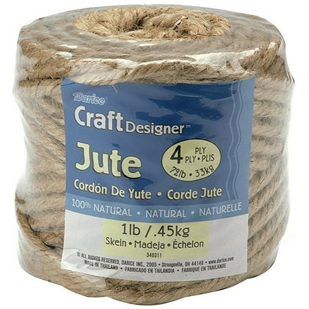 Craft Designer Jute, 4-Ply, 1 lb, 135', Natural