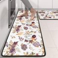 thumbnail image 2 of Kitchen Rugs Sets Of 2,Pioneer Flower Floral Print Pattern Anti Fatigue Kitchen Mat Rugs Non Slip Washable,Decorative Kitchen Floor Mats for Kitchen,Sink,Laundry,17"x47"+17"x47", 2 of 5