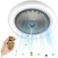 thumbnail image 1 of 2024 New E27 Socket Fan Light, Socket Fan Ceiling Fan with Light, Screw in Ceiling Fan in Light Socket, Modern LED Light Bulb Fan with Remote, Electric Low Profile Quiet Ceiling Fan, 10.2inch Gray, 1 of 5