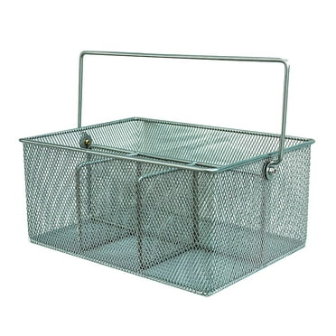 Maypes Utensil Caddy Silverware Caddy for Parties, Spoon Holder, Buffet Organizer for Condiments, Napkin, Forks, Knives Stainless Steel Flatware Caddy for Home, Picnics or Entertaining Events