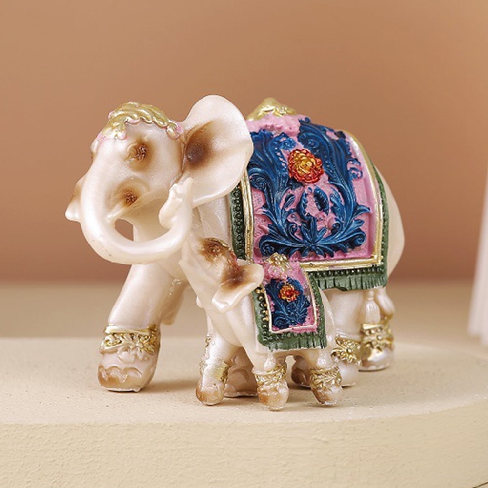 CNKOO Feng Shui Elephant Statue Lucky Elephant Decoration Statue Gift for Housewarming Friend - Default