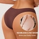 thumbnail image 4 of Conjunto de 3 piezas Braguitas de mujer Braguitas de algodón de seda helada sin marcas para mujer Borde de cintura en forma de V para mujer, 4 of 5