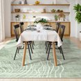 thumbnail image 6 of RUG ROBOT 8'x10' Large Area Rugs for Living Room, Non-Slip Washable Green Bedroom Rug, Soft Modern Wave Striped Accent Carpet for Dining Room Kitchen, Green, 6 of 9