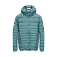 thumbnail image 2 of qafoshin Men's Padded Winter Jacket Warm Thickened Solid Long Sleeve Coat Trendy Casual Hooded Outerwear with Side Zip Pockets, 2 of 6