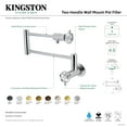 thumbnail image 4 of Kingston Brass KS4100RKZ Wendell Wall Mount Pot Filler Faucet with Knurled Handle, Matte Black, 4 of 4