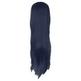 thumbnail image 3 of Eandarui Womens Long Straight Cosplay Costume Wig Fashion Party Wig Synthetic Long Black Wigs Navy Blue One Size, 3 of 6