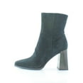 thumbnail image 2 of Sam Edelman Ivette Black Suede Side Zipper Squared Toe Block Heeled Ankle Boots (Black Suede, 6.5), 2 of 8