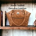 thumbnail image 2 of American West Women's Handbag Genuine Leather Tote Hand Tooled Stylish Every Day Purse, 2 of 8