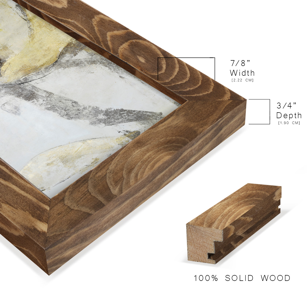 Une Fleur I - Framed Print w/glass - Walnut
