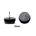 thumbnail image 3 of Injueey 36X almohadilla deslizante para clavos, almohadilla para muebles, deslizamiento de fieltro, Accesorios para el hogar, Protector ABS, Decoración del hogar Negro 22mm, 3 of 6