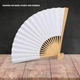 thumbnail image 5 of Folding FanWhite DIY Paper Wood White Paper Fan Paper Fan Versatile Functionality, 5 of 5