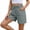 B-Green, variant on 100% Cotton Shorts for Women Summer Casual Solid Color Elastic Waist Drawstring Wide Leg Baggy Workout Gym Shorts with Pockets Black S-2XL