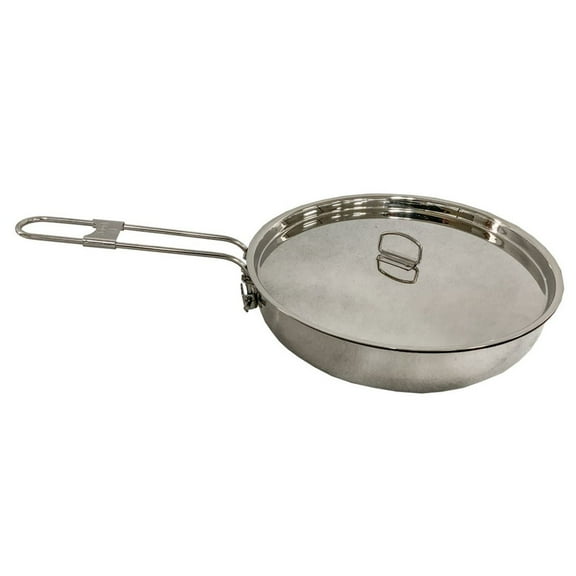 Self Reliance Outfitters Pathfinder Stainless Steel Folding Camp Skillet and Lid