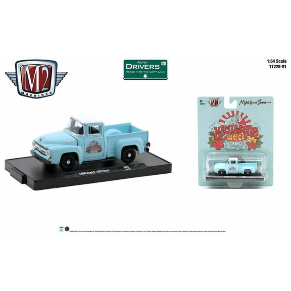 M2 Machines Auto-Drivers 1:64 R91 1956 Ford F-100 Truck