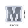 thumbnail image 2 of Xihbxyly Letras de Gel de Cristal para Hacer Tú Mismo, Moldes Grandes de Resina para Alfabeto, Diseño Flexible y Reutilizable, Decoración de Escritorio, Fabricación de Jabón de Cera de Vela, Decoraci, 2 of 2