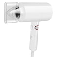 thumbnail image 2 of Secador de pelo montado en la pared de alta potencia portátil de diseño compacto | Tecnología de iones negativos | Protección contra sobrecarga | Plástico blanco ligero | 19x15x4,5cm | 1 pieza, 2 of 8