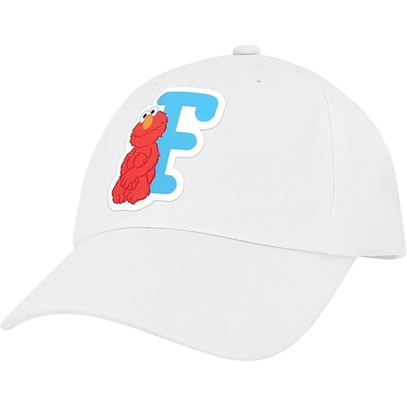 Sesame Street Elmo & Abby Kids Toddler Cap with Initial, Toddler Boys Hat, Youth Girl Baseball Cap, Cute Toddler Baseball Cap