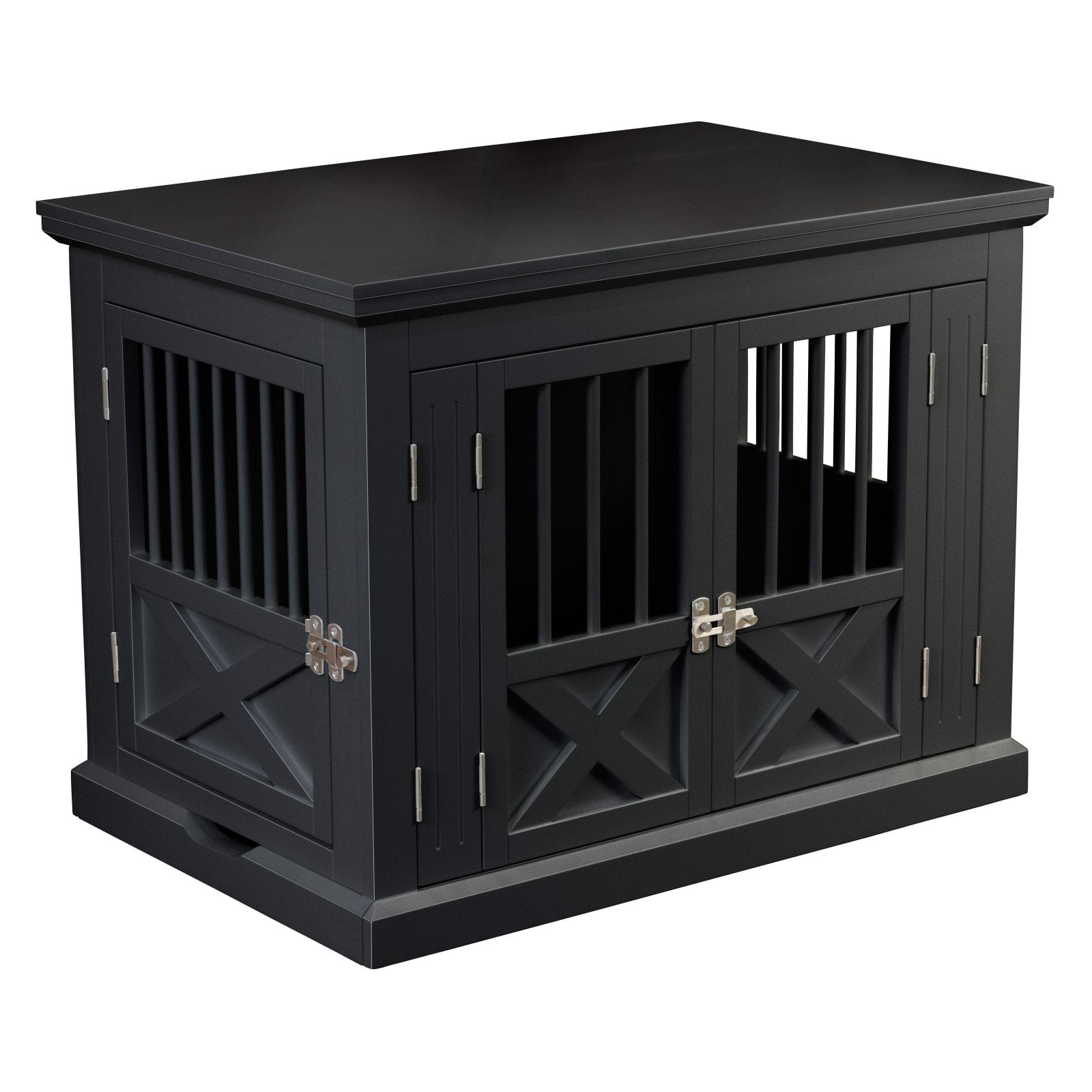 Triple Door Dog Crate, Black, Medium