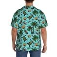 thumbnail image 5 of Vsdgher Pineapple Sea Turtle Print Men's Wrinkle Free Untucked Cuban Shirt Business Casual Button Down Shirts Short Sleeve Shirt, 5 of 7
