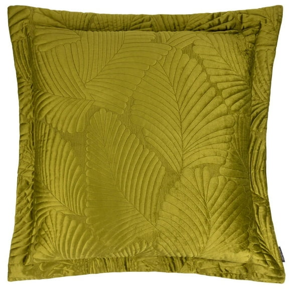 Paoletti Palmeria Velvet Quilted Throw Pillow Cover