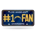 thumbnail image 1 of Los Angeles Chargers #1 Fan Metal License Plate, 1 of 1