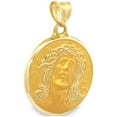 thumbnail image 2 of Brilliance Fine Jewelry 14KT Yellow Gold Round Jesus Religious Medal Pendant, 2 of 4