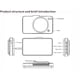 thumbnail image 3 of Sensor De Grabadora De Conducción De Grabación Dual Grabadora De Conducción De Motocicleta Grabadora De Lente Impermeable Con Luz De Relleno Cámara Trasera De Lente Impermeable Para Monitoreo De Yuarrent VI003374-00, 3 of 6