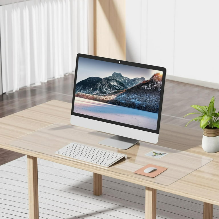 Clear Desk Pad 16 X 60 Inch Desk Protector Mat Desk Mat On Top Of Desks Plastic 616 Walmart