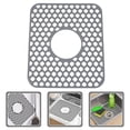 thumbnail image 2 of Set of 2 Kitchen Sink Silicone Mat Mats and Protectors Strainer Drain Cover Grey, 2 of 8