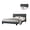 Ebony, variant on Poundex Ebony Fabric California King Size Platform Bed Frame