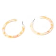 thumbnail image 2 of Dangle Earrings Leopard Print Smooth Circle Popular Accessories Statement Earring Anniversary Gift Ear Hook for Party Beach Use Light Yellow, 2 of 7
